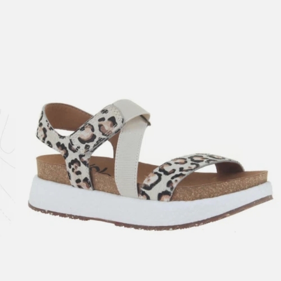 NWOB OTBT SIERRA LEOPARD PRINT CALF HAIR SANDSLS SZ 8.5 - Picture 3 of 15